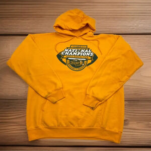 2015 North Dakota State Hoodie NDSU Men’s L Yellow Sweatshirt National Champions